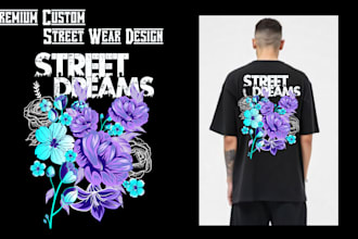 design custom streetwear tshirts and merch