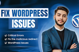 fix wordpress issues errors and customize wordpress website in 2 hours