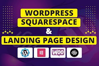 copy, clone, redesign wordpress website squarespace website landing page design