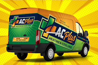 make car wrap design, truck wrap, vehicle wrap, van wrap design, bus wrap