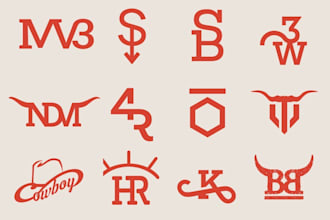 make minimalist western, cattle brand style logo  ranch, farm for your business