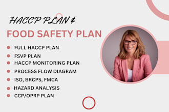 offer consultation on food safety and create haccp plans