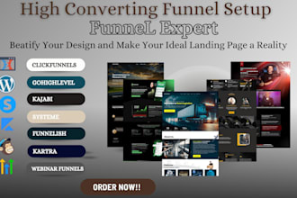 do sales funnel landing page in clickfunnel gohighlevel systeme kajabi funnelish