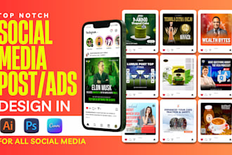 design social media post, facebook post or ads, instagram post, carousel design
