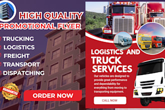 do logistic and trucking flyer,dispatching flyer, promotional flyer,construction