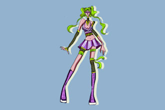 draw unique fashion illustration