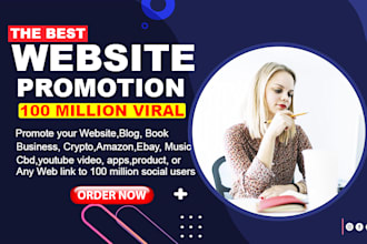 promote your website, business, brand, blog, amazon, book, apps, crypto, product