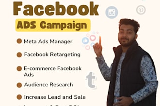 setup, optimize, and manage facebook ads, meta ads campaigns