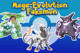 custom mega evolution fakemon design unique pokemon