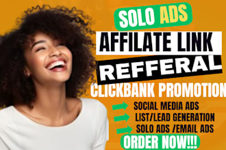 do USA solo ads promotion affiliate link marketing lead generation signup MLM