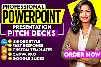 design professional powerpoint presentation and pitch deck within 24 hrs