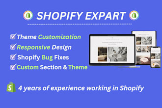 shopify expert shopify bug fix shopify theme customization