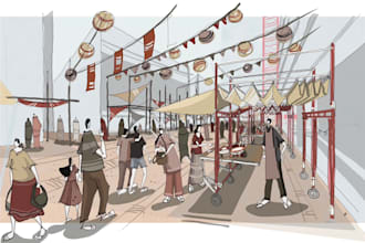 create stunning hand drawn perspectives and diagrams