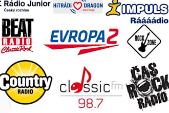 play and advertise all styles of music on czechia radio