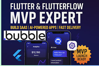 develop bubble mvp saas app adalo marketplace website chatgpt ai api,flutterflow