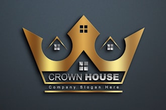do property, mortgage, building, construction, real estate logo design