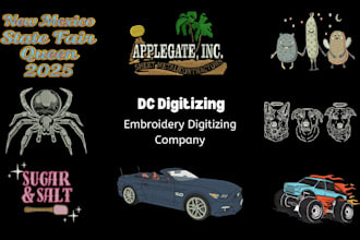 do embroidery digitizing in dst, digitize logo image for embroidery patch