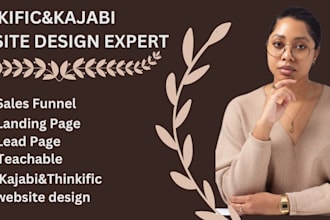 build thinkific website, kajabi website design, sales funnel