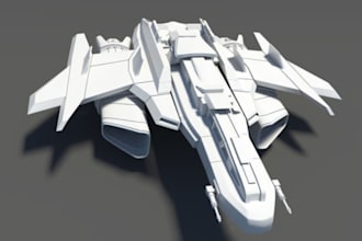 do 3d spaceship battleship model custom space shuttle 3d spacecraft for 3d print