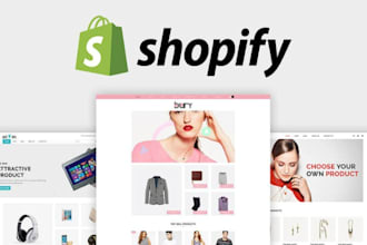 build shopify store, shopify website, ecommerce shopify store