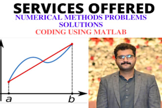 solve numerical method  problems and  apply matlab coding