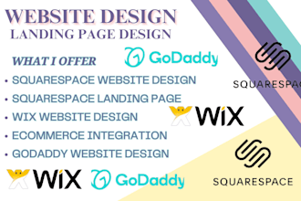 design godaddy wix squarespace 10web ai website design squarespace landing page