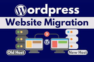 migrate website wordpress or web, move within 1 hour