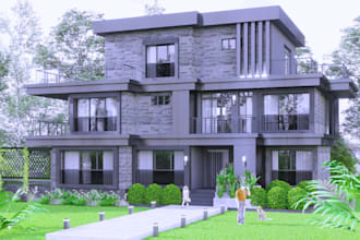 create garden design farm house floor plan landscape 3d interior and exterior