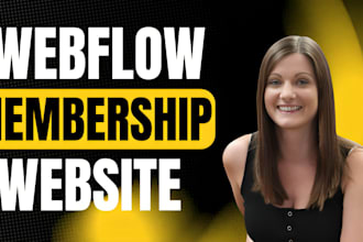 design a high converting webflow membership, lms, and subscription website using