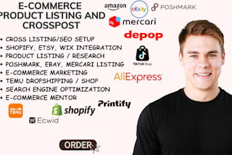 do mercari temu shopee poshmark depop ebay walmart shopify product listing SEO