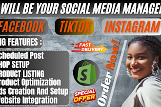 setup social media tiktok shop shopify ecommerce dropshipping marketing sales