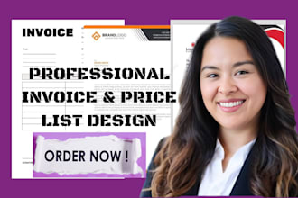 professionally design custom letterheads, price lists, rate sheets, and invoices