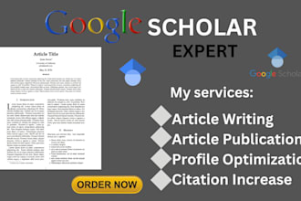 publish research article on a top journal, do google scholar writing