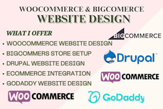 design woocommerce 10web website bigcommerce store drupal godaddy website design
