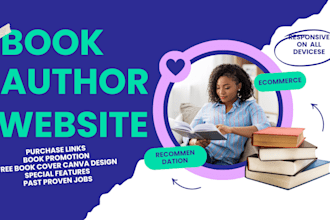 author website book website ebook landing page or children book site book launch