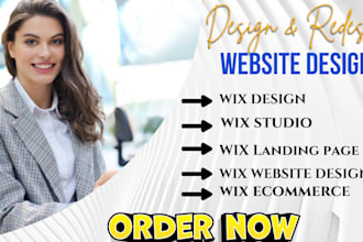 design wix website design, wix landing page, wix ecommerce,wix studio