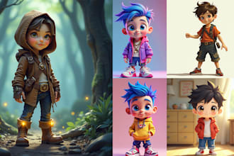 create stunning 3d pixar style mid journey and ai image generate