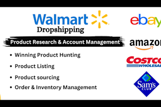 do walmart,ebay dropshipping , amazon product hunting