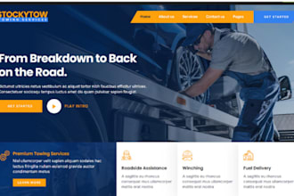 build squarespace towing website roadside assistance auto transport website