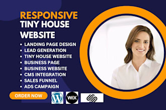 design tiny house website resort hotel website vacation rental project