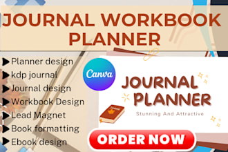 stylish design your workbook journal planner KDP journal self help journal