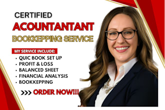 do profit and loss bookkeeping, balance sheet in quickbooks, financial analysis
