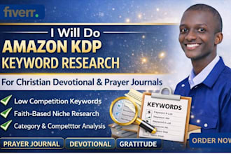 do amazon KDP keyword research for christian devotional and prayer journals