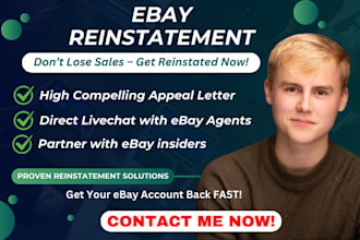 reinstate suspended ebay account and remove mc011, mc113 and mc999 suspension