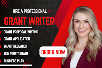 do grant research, grant proposal writing, grant application, business plan