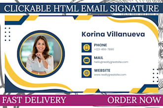 design clickable custom email HTML signature for gmail