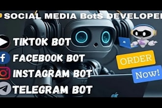 develop, instagram api bot, tiktok api bot, youtube api bot twitter api bot
