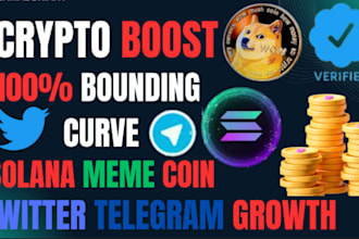 solana meme coin to 1000x sales crypto telegram promotion, twitter x marketing