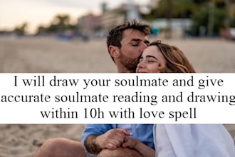 draw and read your soulmate within 10 hours, accurate love reading, love spell