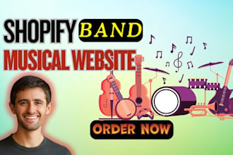 design professional shopify ai musical instrument website for artist bands